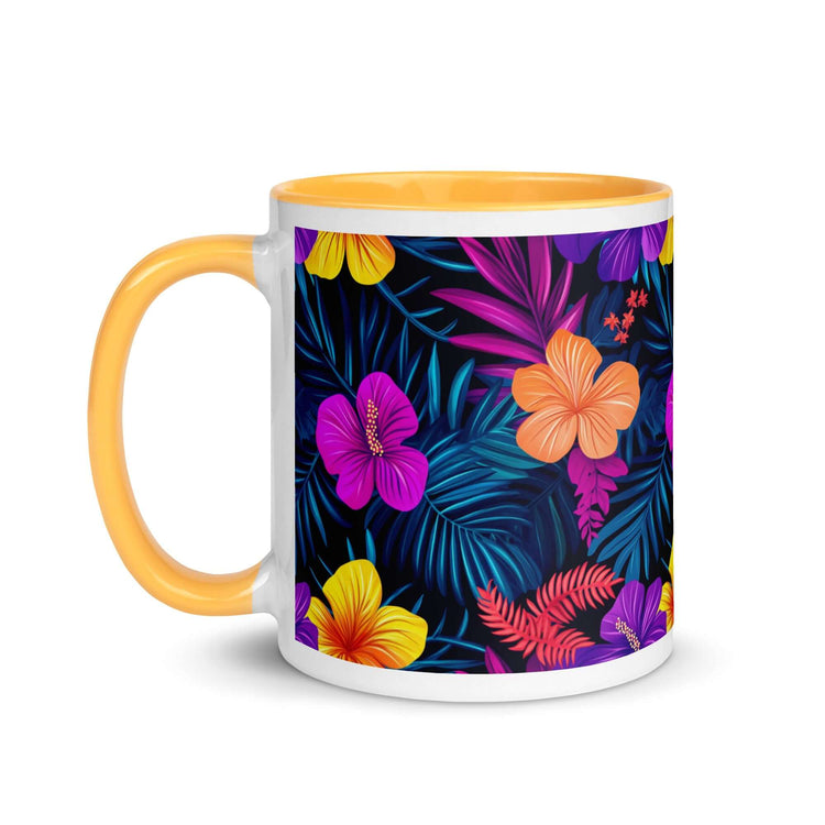 Dark Tropics Mug - Marigold Inside, 11 oz at Design Dose