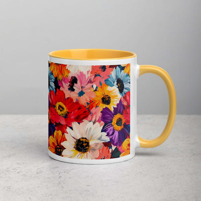 Flower Power Mug with Marigold Interior at Design Dose