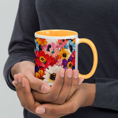 Flower Power Mug with Marigold Interior at Design Dose