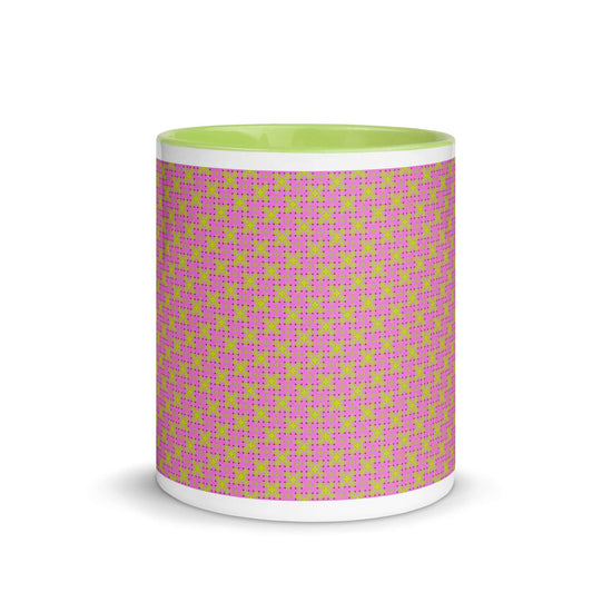 Groovy Glow Mug - Lime Interior, Fun Abstract Print at Design Dose