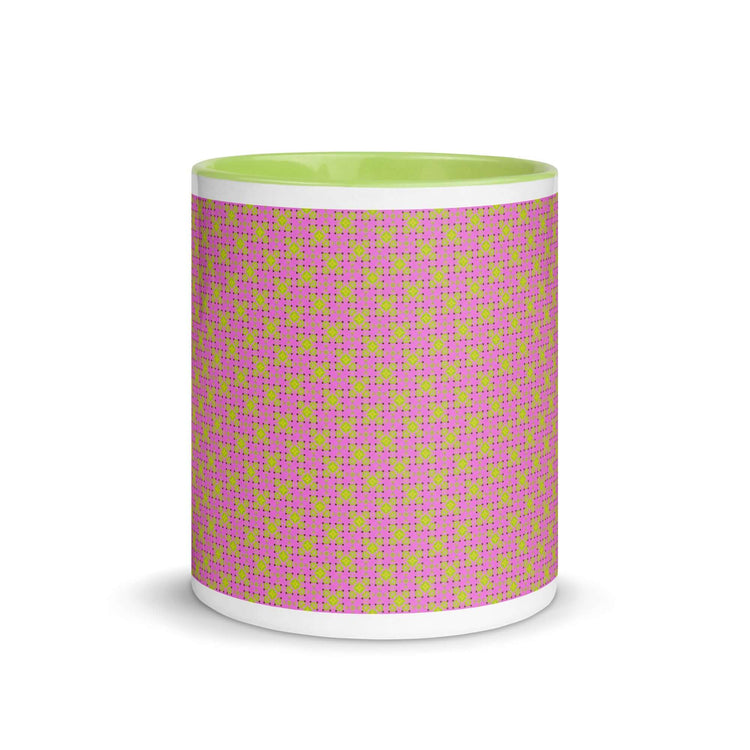 Groovy Glow Mug - Lime Interior, Fun Abstract Print at Design Dose