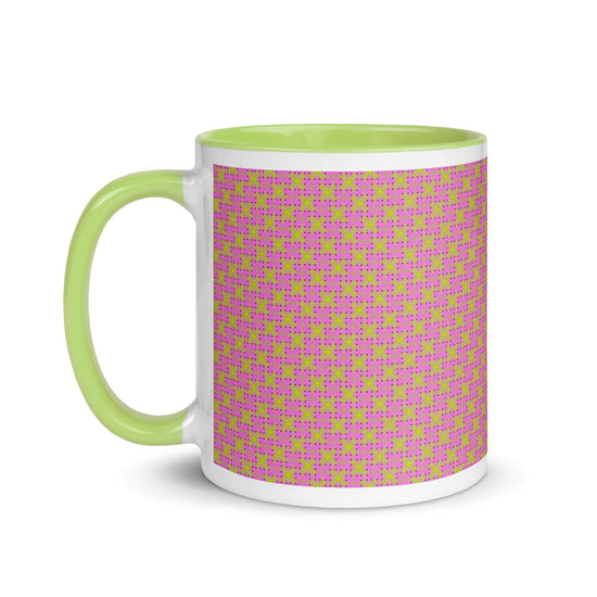 Groovy Glow Mug - Lime Interior, Fun Abstract Print at Design Dose