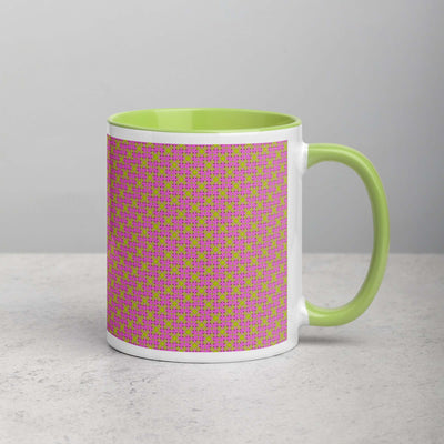 Groovy Glow Mug - Lime Interior, Fun Abstract Print at Design Dose