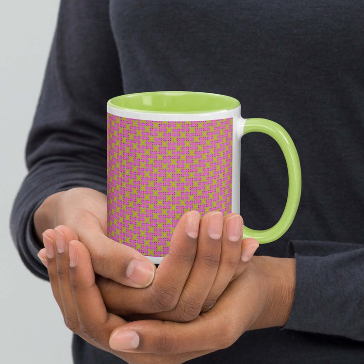 Groovy Glow Mug - Lime Interior, Fun Abstract Print at Design Dose