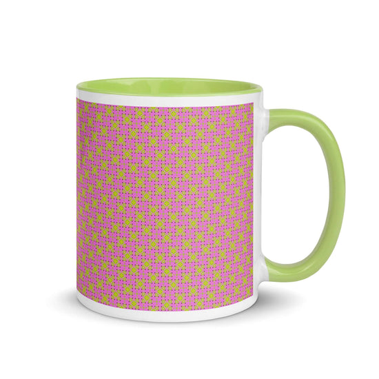 Groovy Glow Mug - Lime Interior, Fun Abstract Print at Design Dose