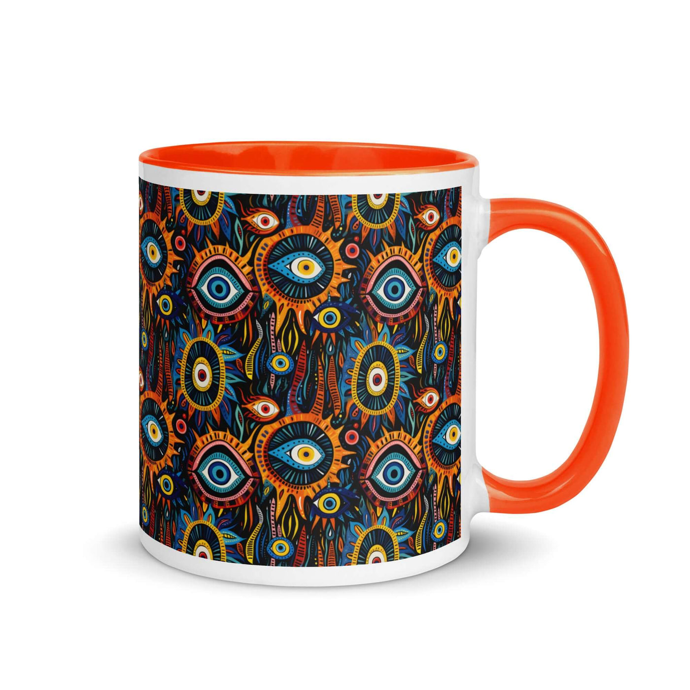 Eye See You Mug with Orange Color Inside at Design Dose