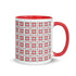 Trendy Square Dance Mug with Red Interior at Design Dose